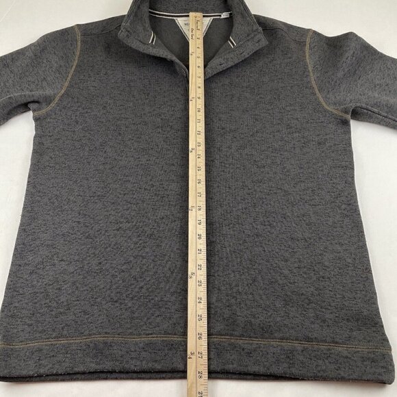 Weatherproof Vintage 1/4 Button Up Pullover Sweater Men’s L Gray Fleece Lined - Picture 4 of 11